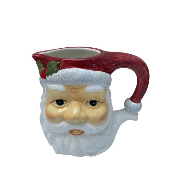 House of Lloyd Other - Vintage Santa Head Ceramic Pitcher Christmas Holiday Cheer 1997 Captain Michael